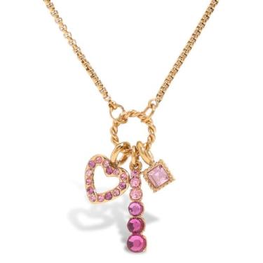 Imagem de Feeldistinque Elegante colar banhado a ouro 18K com coração, borboleta, sol, lua, pingentes de estrela, colar de ouro delicado para mulheres, joia de ouro ideal para presente feminino, Zircônia cúbica