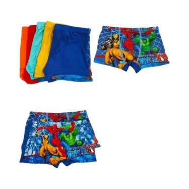 Imagem de Cuecas Boxer Infantil Homem-Aranha Multipack Estampa De Super-Herói Em