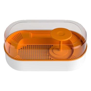 Imagem de Bothyi Tanque de tartaruga Aquário Habitat de répteis Anfíbios Terrapin Lago Rampa de aquecimento Decoração de criação Caixas de tartaruga Habitat de, Laranja