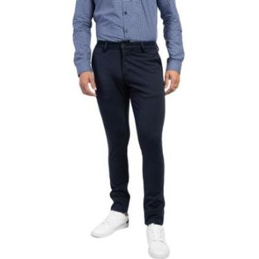 Imagem de Calça Social Masculina Docthos Alfaiataria Marinho - 210319-Masculino