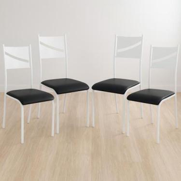 Imagem de Kit 4 Cadeiras de Jantar Varanda Cozinha Sala de Estar Epoxi 543.new -