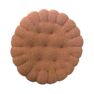 Imagem de ＡＷＨＡＯ Almofada de Assento em Formato de Biscoito, Almofada Macia para Meditação, Moderna, Confortável E Charmosa, Almofada de Chão para Quarto, Rodada de Café, Tamanho real