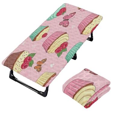 Imagem de Burbuja Lençol de berço de borboletas para crianças, lençol de cochilo acolchoado portátil com faixa elástica para meninas e meninos, lavável na máquina, 63,5 x 127 cm