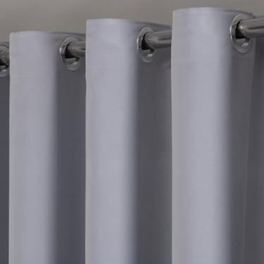 Imagem de Cortina para quarto branco, blackout para proteger do sol, bonita.