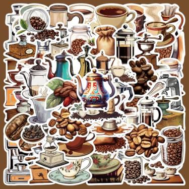 Imagem de 50 Unidades de Adesivos Café Encorajamento em Vinil LIFEPAL para Garrafas Água Livros Notebooks Bicicletas Bagagens Copo