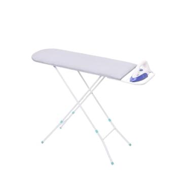 Imagem de Tabua de Passar Roupa Com Suporte para Ferro Tecido Termico Mesa Passadeira