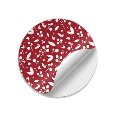 Imagem de Adesivos Redondos Natalinos 25 Unidades Com Estampa de Groselha Perfeita - Tamanho 50x50cm