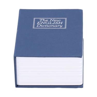 Imagem de Mingzhe Mini Cofre Caixa de Simulação Livro Segurança Dinheiro Caixa de Jóias Com Chaves de Bloqueio para Escritório Em Casa (mini azul)