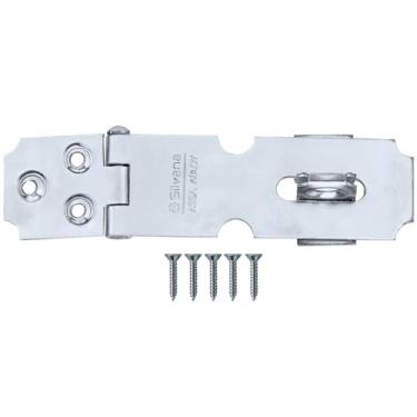 Imagem de Dobradiça Porta Cadeado Fecho Trinco Zincado 6,5cm Para Portão Gaveta Armário | Silvana