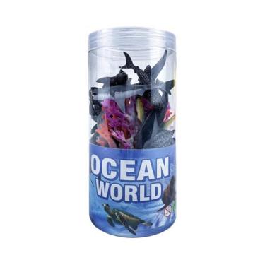 Imagem de Conjunto De 12 Modelos De Animais Marinhos Em PVC, Brinquedos De Balei