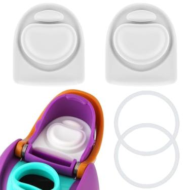 Imagem de BMSQOFD 2 conjuntos de tampas de vedação de substituição para boca de tampa Owala Freesip, peças de anel de vedação de silicone para garrafa de água, acessórios de tampa superior para Owala Freesip 16