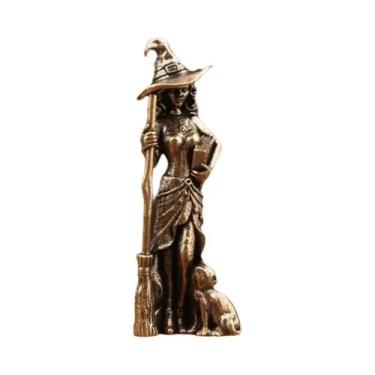 Imagem de Figura mágica de bruxa da lua, decoração de casa, estátua do feiticeir