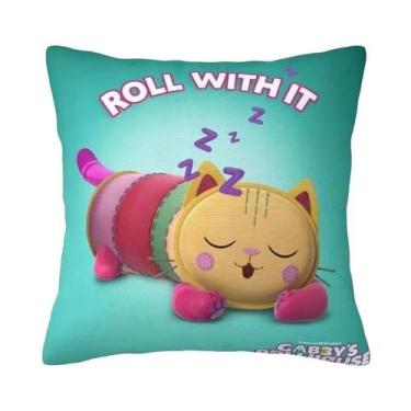 Imagem de Capa De Almofada Quadrada 40x40cm Gabby Cat Pandy Paws Nordic Dollhous
