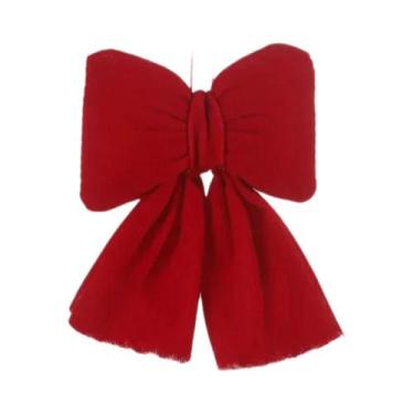 Imagem de Laço De Natal Em Veludo Vermelho Com Corda Para Decoração De Casa, Gui