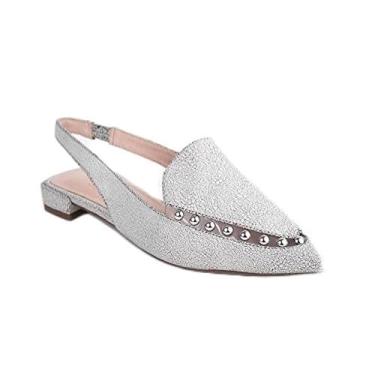 Imagem de Cecelia New York Cleo – Mármore plano com tira elástica, Prata, 6