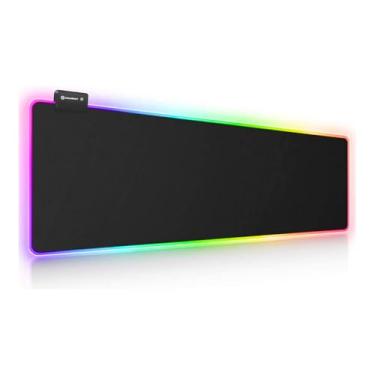 Imagem de Mouse Pad Gamer RGB Extra Grande 80x30cm em Microfibra – 13 Modos de Iluminação, 2 Níveis de Brilho, Base Antiderrapante
