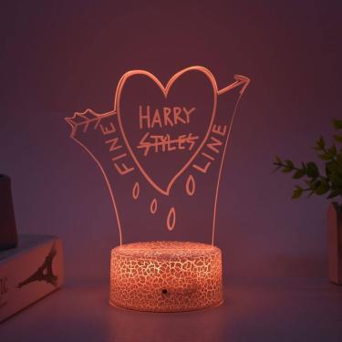 Imagem de Luz noturna LED 3D Harrys Styes Flechazos Color Changing
