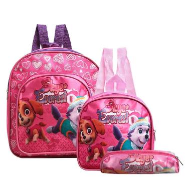 Imagem de Mochila Escolar Patrulha Canina Skye Costa Lancheira+Estojo