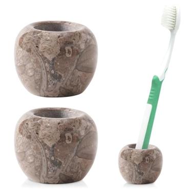 Imagem de SPESHSTONES Mini suportes de escova de dentes para banheiros conjunto de 2 unidades para organizador de banheiro e acessórios de armazenamento, presentes, pia e penteadeira