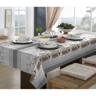Imagem de Toalha de Mesa Linhão Rústica Oxford - Estampada, 4, 6 e 8 Lugares, Durável e Elegante para Cozinha ou Sala de Jantar(Beija Flor,1,40x1,40)