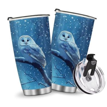Imagem de Copos coloridos com isolamento de coruja caneca presentes para mulheres, homens, crianças, meninas, mãe, Halloween, Natal, aniversário, carro, viagem, acessórios essenciais devem ter garrafa de água