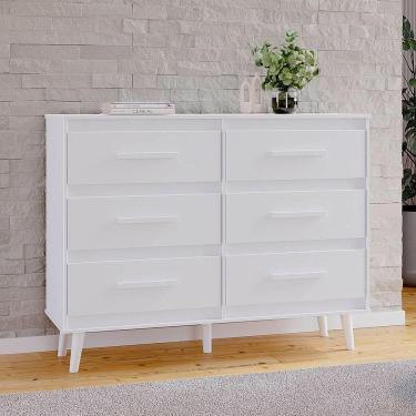 Imagem de Cômoda Girassol 6 Gavetas Mb1 Cor Branco