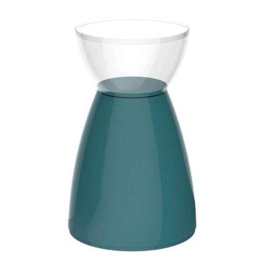 Imagem de Banqueta Rad Im In área Externa E Interna Policarbonato Incolor E Lazuli 54,7 Cm (altura)