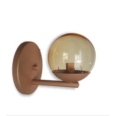 Imagem de Kit 2 Arandela Bola/Globo Jabuticaba Cabeceira Vidro - Bela Home, Dour