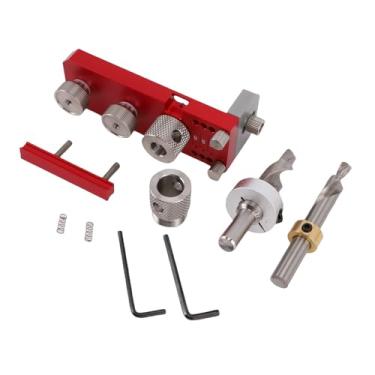 Imagem de Depisuta Guia de Broca de Perfil de Alumínio Gabarito de Broca de Furo de Acesso, Gabarito de Perfuração de Perfil de Alumínio Ferramenta Auxiliar Localizador de Punção Com