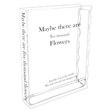 Imagem de Vaso de livro para flores,Vaso de livro de flores | Vaso Artístico em Forma de Livro - Decoração estética de sala, vaso artístico em forma de livro, decorações de quarto ou sala de estar