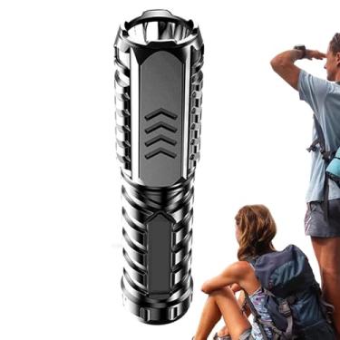 Imagem de Lanterna portátil para camping, lanternas LED de alto lúmen | Luz de flash LED de alto lúmen - Lanterna de bolso recarregável USB para exterior para caminhadas ao ar livre
