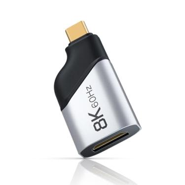 Imagem de Duttek Adaptador 8K USB C para HDMI, 60Hz 48Gbps (unidirecional) suporta 8K @60Hz 4K @144Hz HDR, compatível com MacBook Pro, laptops para jogos, Steam Deck, monitores, Thunderbolt 4/3, monitor HDMI