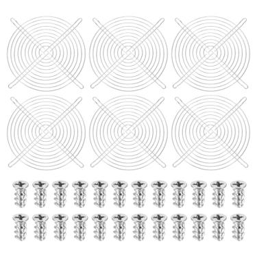Imagem de PATIKIL Grelha de dedo com ventilador de 200 mm, 6 peças de capa de proteção de grade de ventilação de metal com parafusos para oficina industrial, computador, geladeiras domésticas, ar condicionado