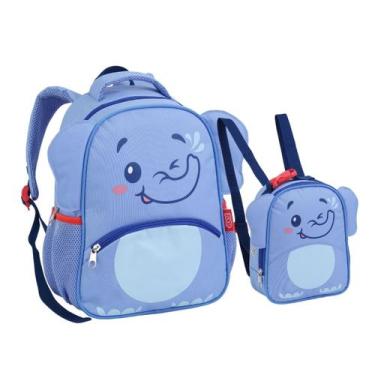 Imagem de Kit Mochila Costas Lancheira Infantil ZOOP Creche - Seanite