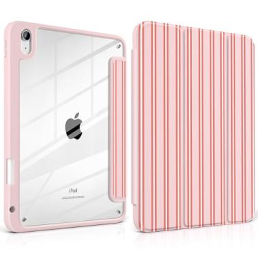 Imagem de Yebiseven Capa para iPad A16 11ª geração 11 polegadas 2025, iPad 10ª geração 11 polegadas 2022 - [suporte de lápis embutido], traseira rígida transparente à prova de choque, suporte de três dobras