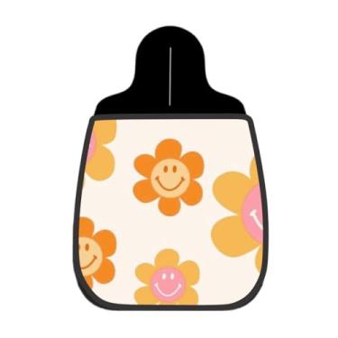 Imagem de Lixeira De Carro Organizador Lixinhocar Flores Smile Retrô Fundo Creme