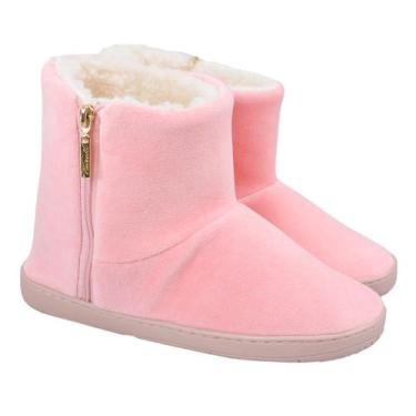 Imagem de Pantufa Feminina Inverno em Plush Forrada RZ Vairelli, Rose rz, 36/37