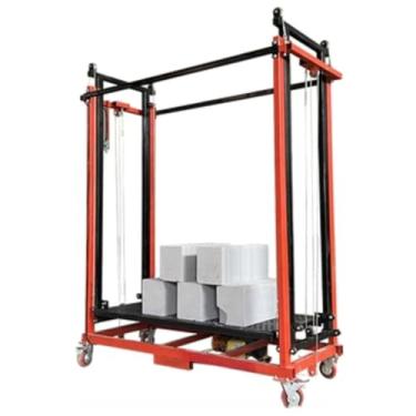 Imagem de Máquina de andaime elétrico multifuncional multifuncional plataforma de trabalho de escalada de elevador de carga, com controle remoto e rodas, para oficina, armazém, interior, exterior, construção, S