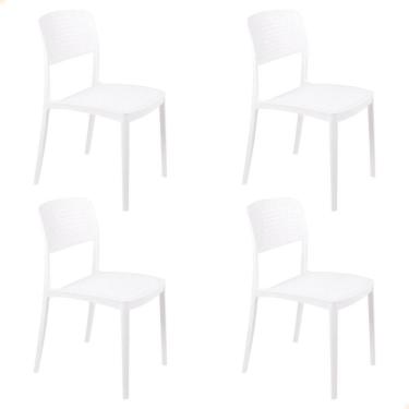 Imagem de Kit 4 Cadeira Tramontina Serena Em Polipropileno Cor Branca 92096010