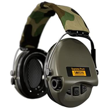 Imagem de Sordin Supreme Pro-X Active Ear Defenders - Faixa camuflada e kits de espuma - Protetores de ouvido eletrônicos (verde)