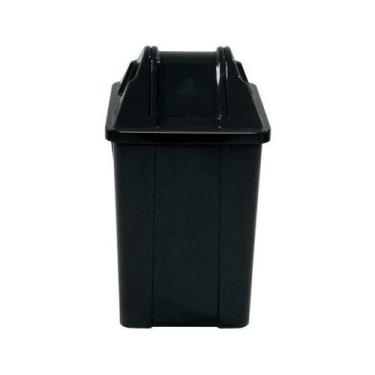 Imagem de Cesto Quadrado Com Tampa Vai E Vem 60 Litros Q60 Preto - jsn