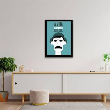 Imagem de Quadro Decorativo A Vida Ajuda, Quem Cedo Madruga 45x34cm