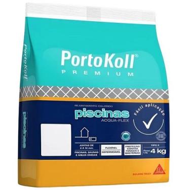 Imagem de Rejunte Piscina Portokoll Acqua FLEX Grafite 4KG - Sika