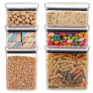 Imagem de kit 6 Potes Organizadores Para Cozinha 480+480 / 580+580 / 1000 / 1300