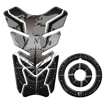 Imagem de Adesivo Protetor Tanque E Bocal Yamaha Bússola Cinza