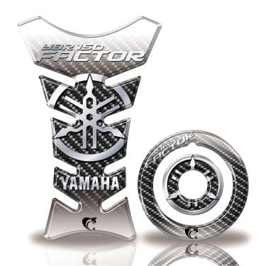 Imagem de Kit Protetor Tanque Adesivo Moto Yamaha Ybr Factor 150 Acima 2016 Cinza