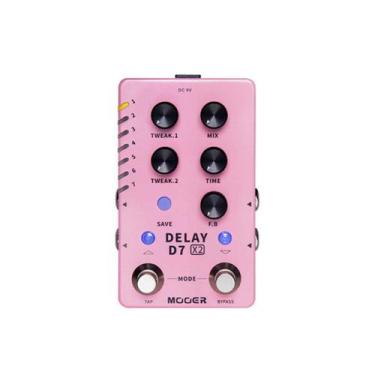 Imagem de Pedal de Delay Mooer D7 X2 M722 para Guitarra 14 Tipos de Delay Stereo