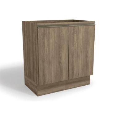 Imagem de Balcão De Cozinha Maxxi G744 C/ 2 Portas S/ Tampo 80cm Nogal - Kappesberg