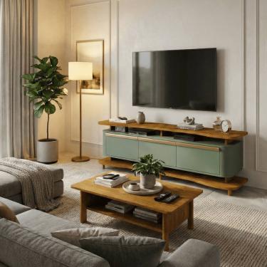 Imagem de Rack Guarapari Para Tv 180cm Design Orgânico Moderno