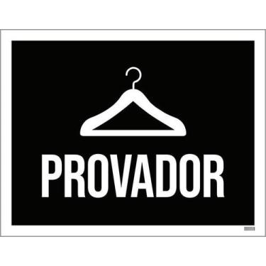 Imagem de Kit 5 Placa Acm Provador Cabide 18X23 - Sinalizo